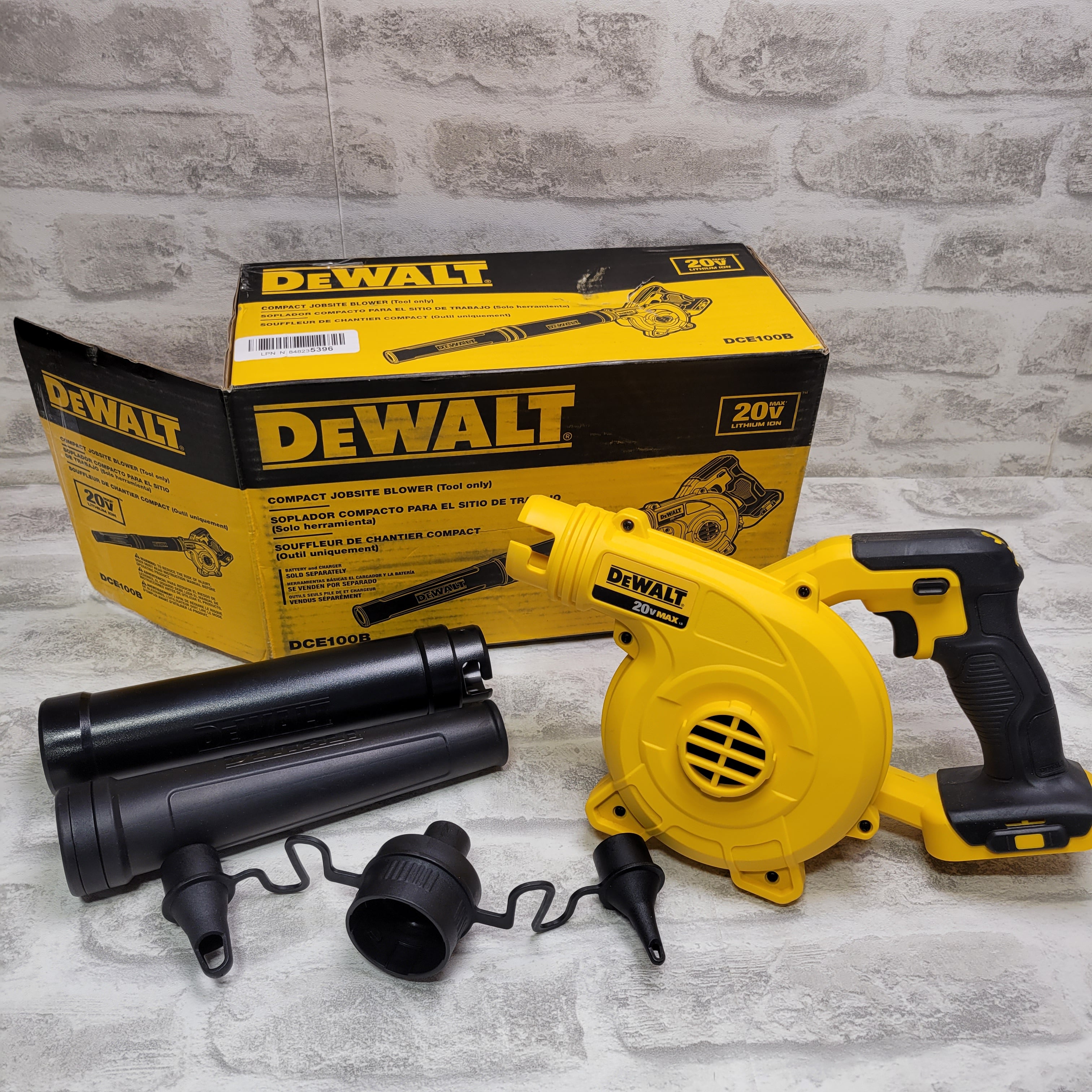DEWALT 20V MAX Li-Ion Compact Jobsite Blower (Tool Only) DCE100B (7601394122990)